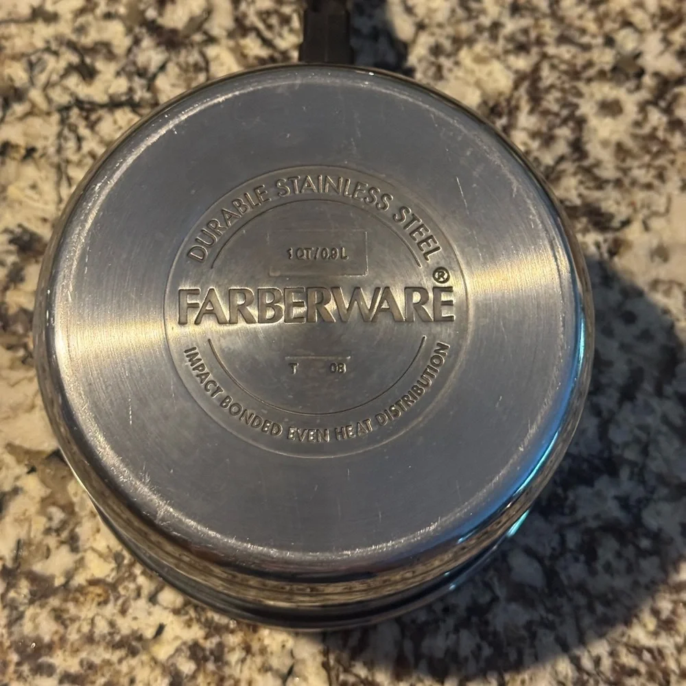 FARBERWARE 1Qt Stainless Steel Saucepan w Lid Stainless Pot Made in USA Vintage